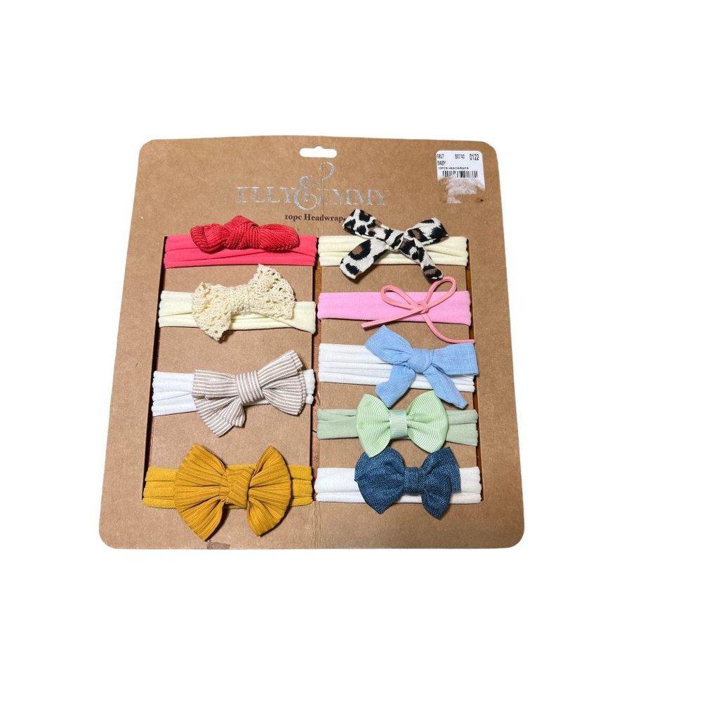 Elly & Emmy 9 Baby Headwraps Bows NEW Pink Red Blue